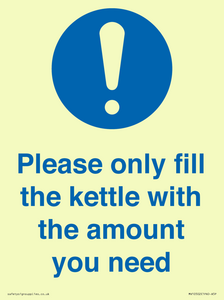 Please only fill the kettle with the amount you need